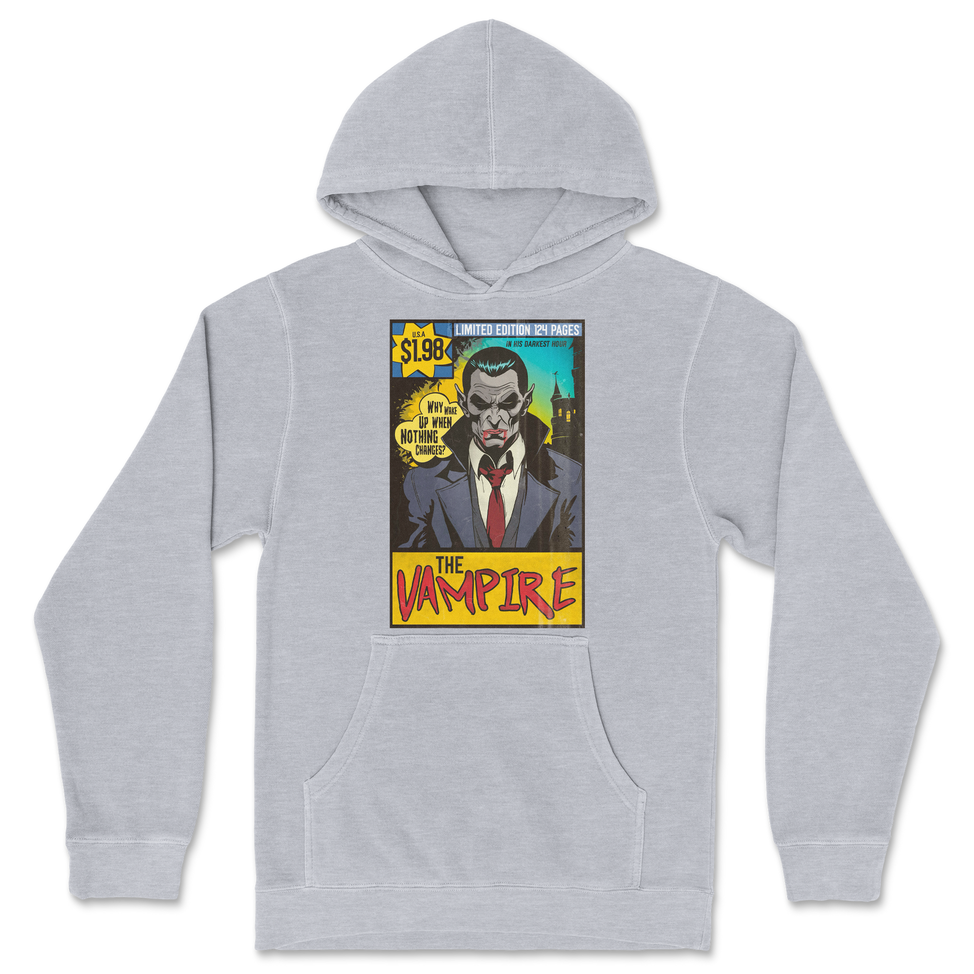 Independent Clothing Co. Hoodie Sad Vampire in Grey-Heather