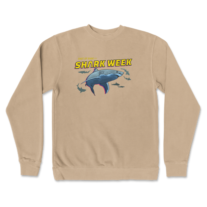 Independent Clothing Co. Crew Neck Shark Week in Sandstone