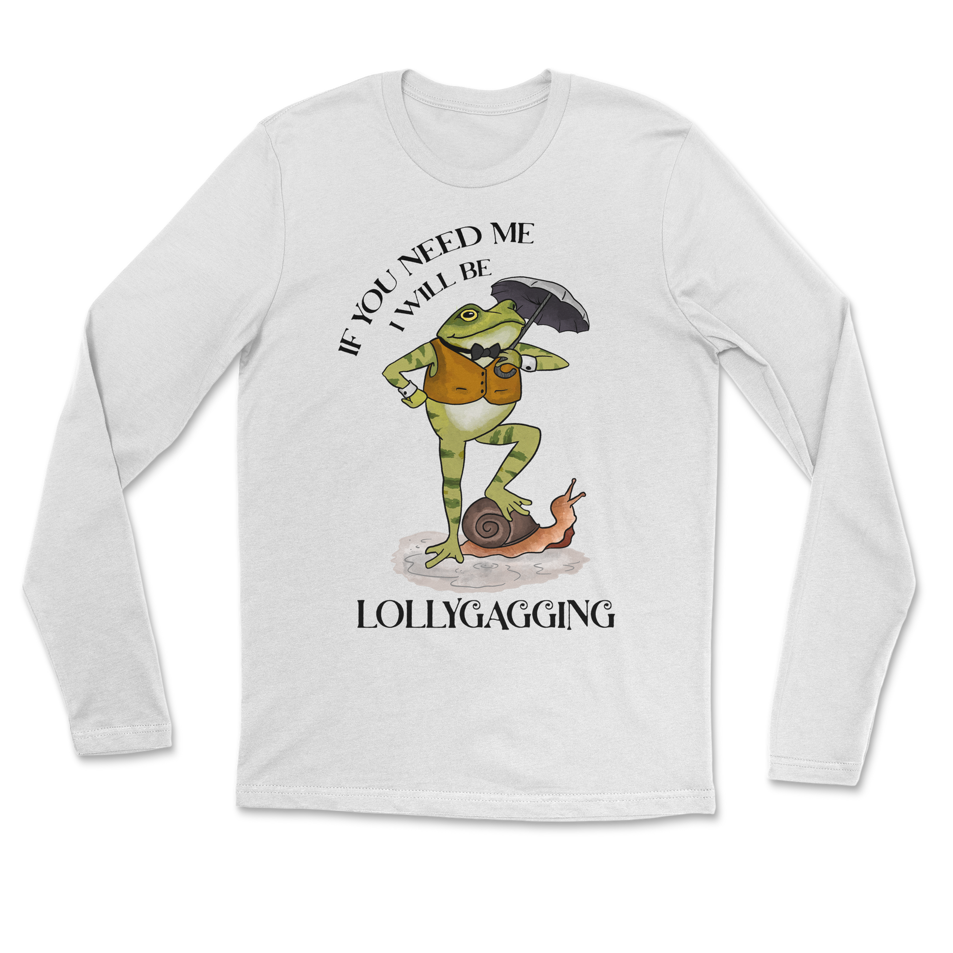 The Nice Shirt Long Sleeve Lollygagging  in White