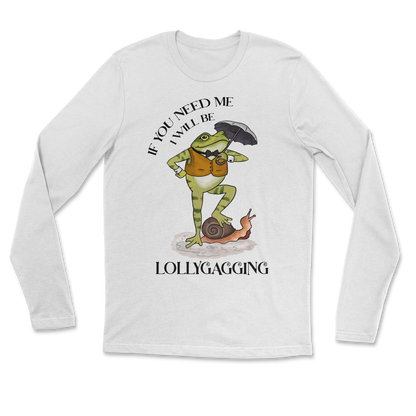 The Nice Shirt Long Sleeve Lollygagging  in White