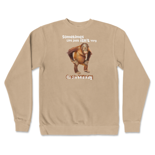 Independent Clothing Co. Crew Neck Cash Money Monkey  in Sandstone