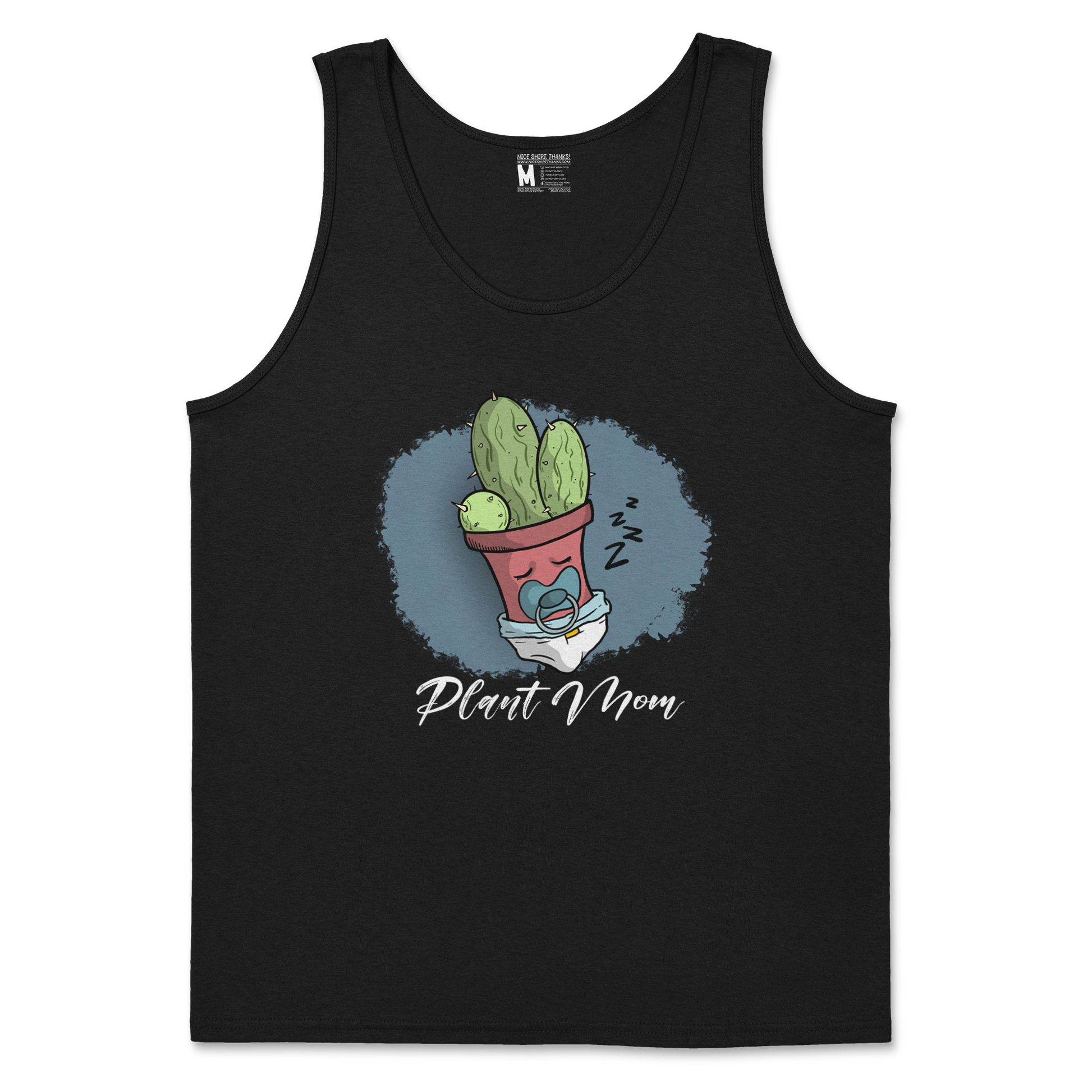 Gildan SoftStyle Tank Top Plant Mom 2 in Black