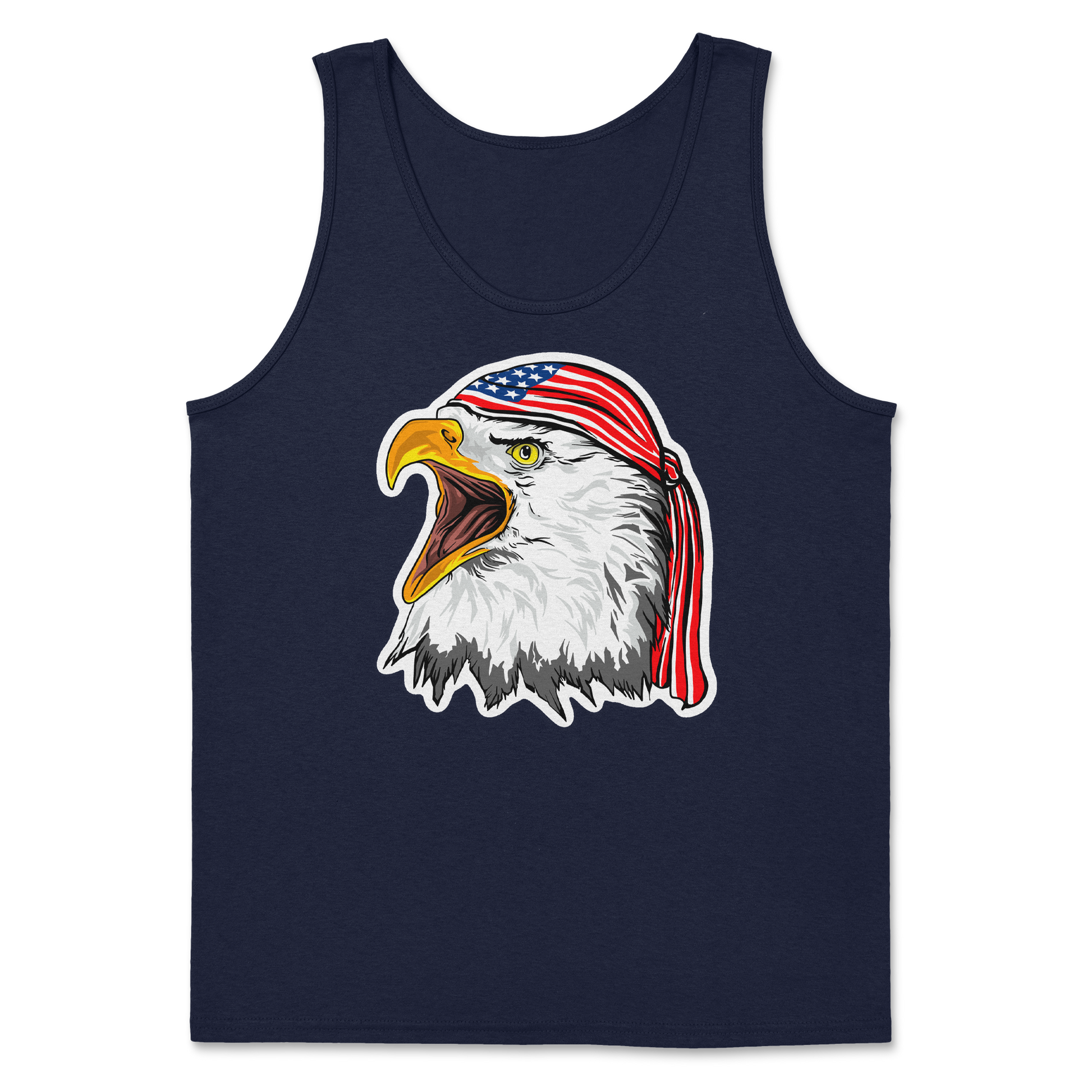 Heavy Blend Tank Top Freedom Eagle in Navy