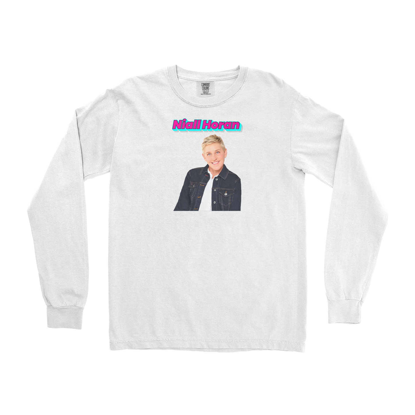 Comfort Colors Long Sleeve Niall Horan in White