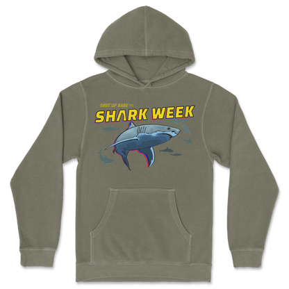 Independent Clothing Co. Hoodie Shark Week in Olive