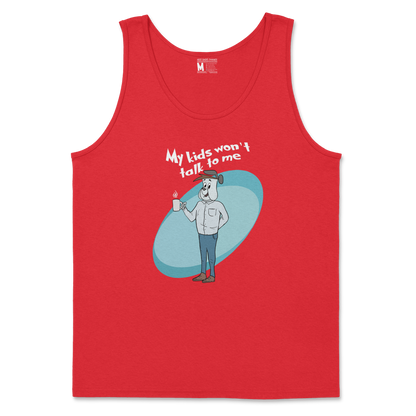 Gildan SoftStyle Tank Top My Kids Wont Talk To Me in Red