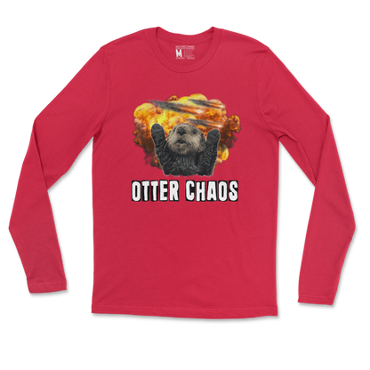 Gildan SoftStyle Long Sleeve Otter Chaos in Red