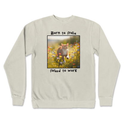 Independent Clothing Co. Crew Neck Born to Frolic  in Bone