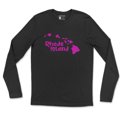 Gildan SoftStyle Long Sleeve Rhode Island in Black