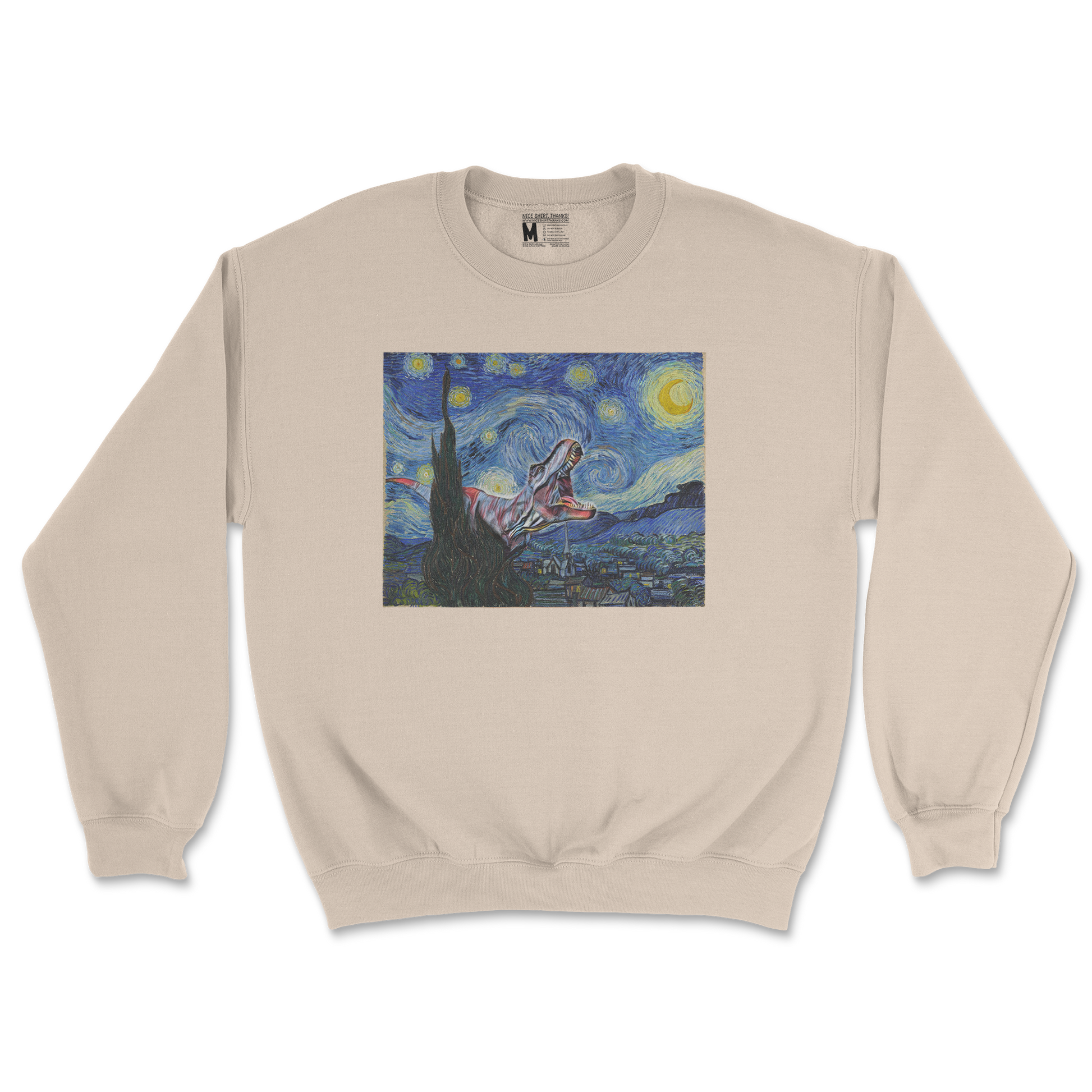 Gildan SoftStyle Crew Neck Van Gogh but Cooler in Sand