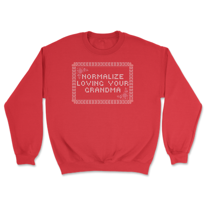 Heavy Blend Crew Neck Cross Stitch in Red