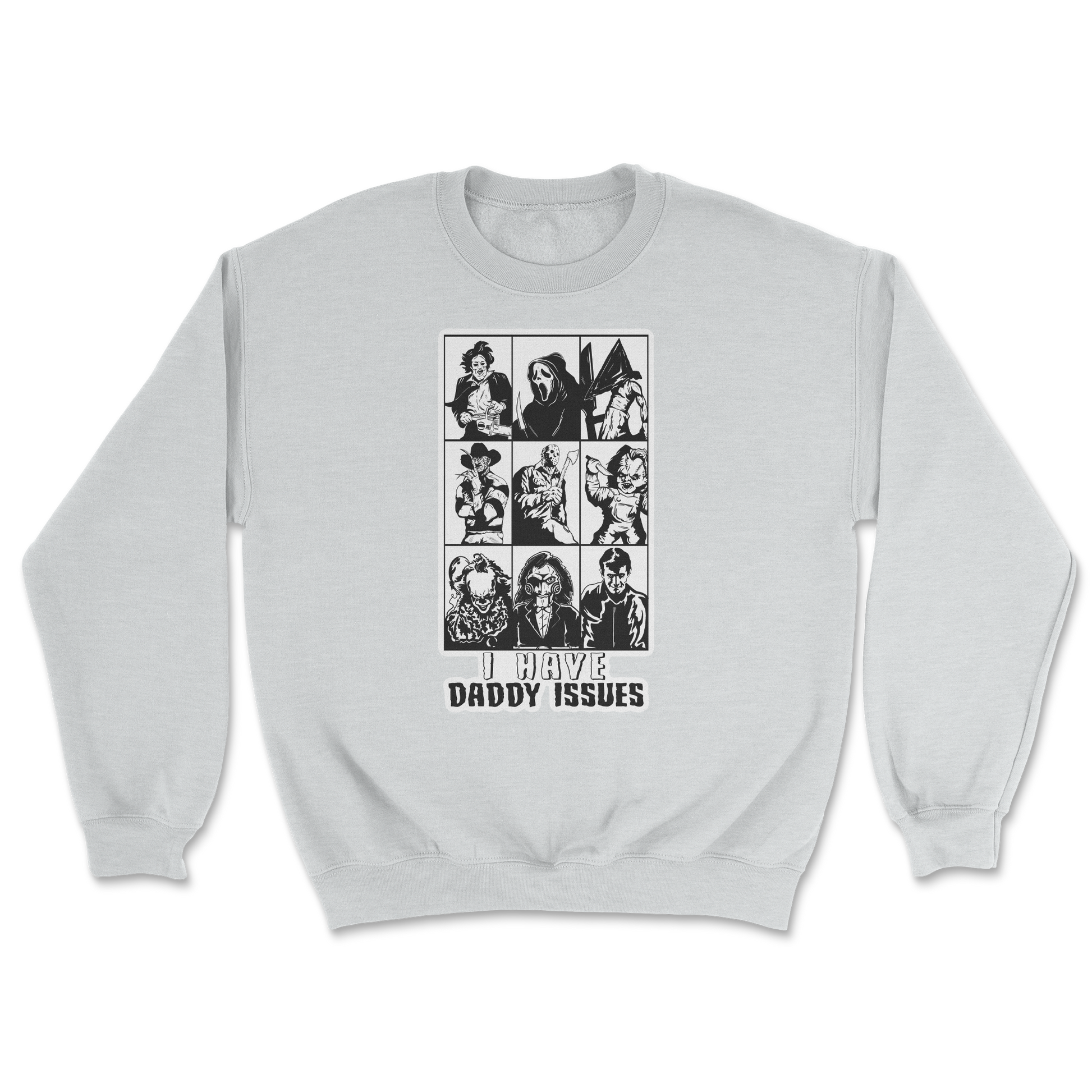 The Nice Shirt Crew Neck Daddy Issues  in Sports-Grey