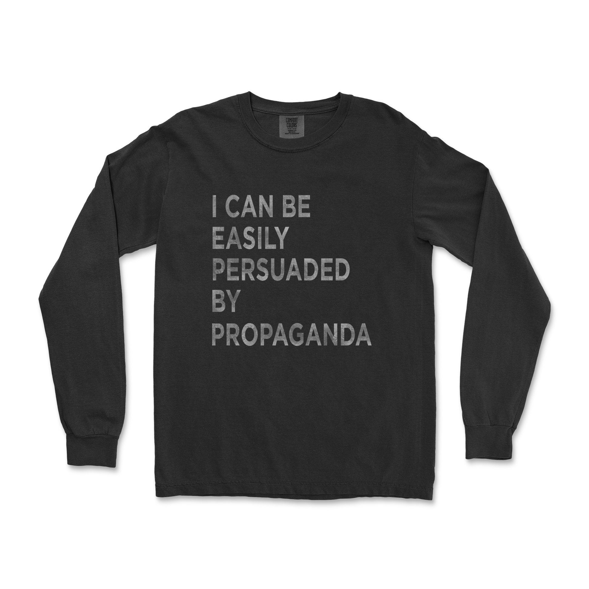 Comfort Colors Long Sleeve Propaganda in Black