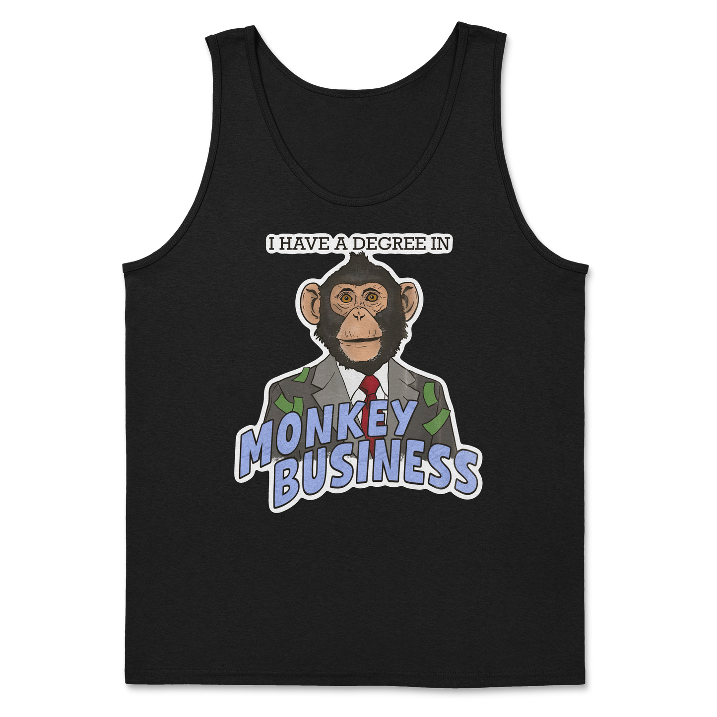 Heavy Blend Tank Top Monkey Business in Black