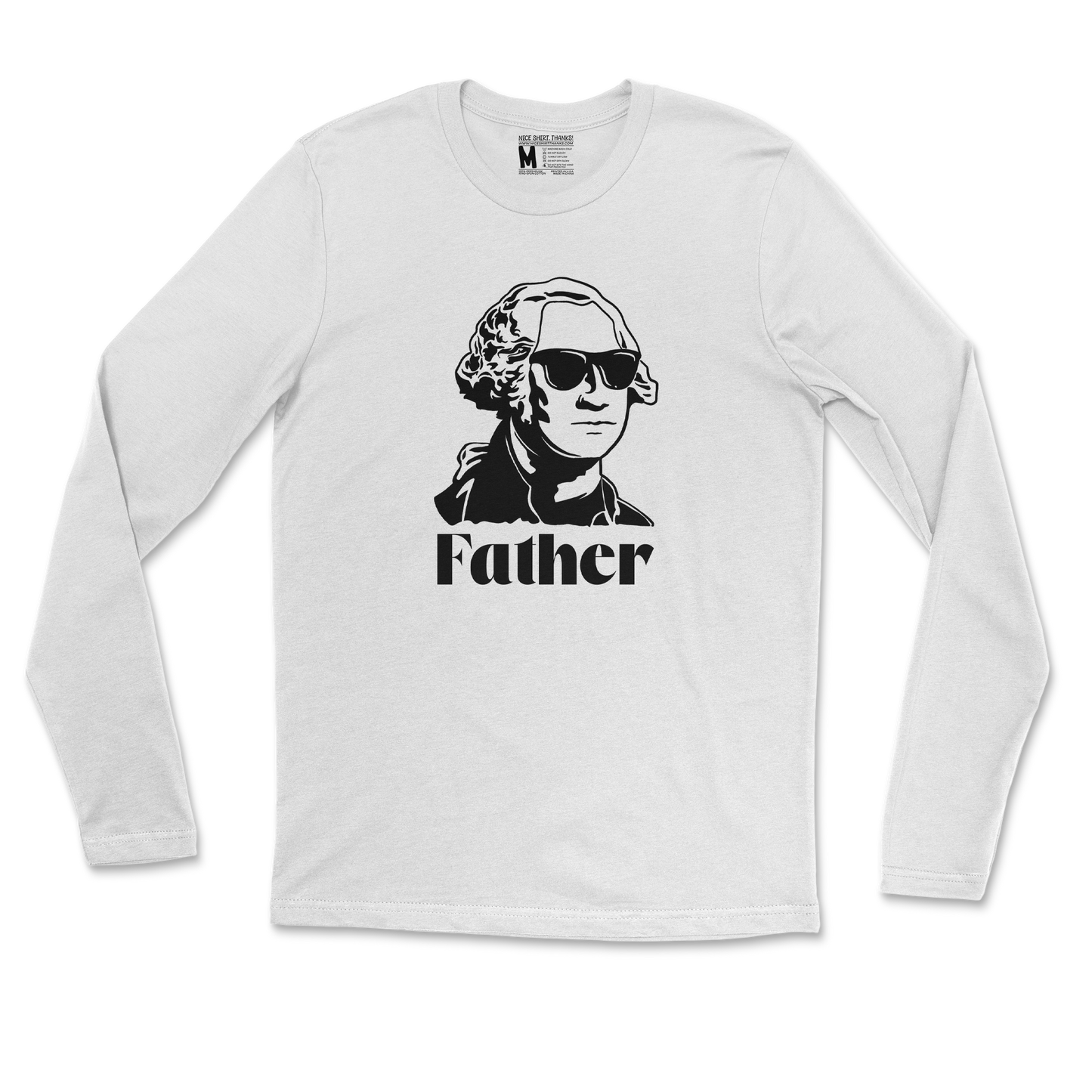 Gildan SoftStyle Long Sleeve Father  in White