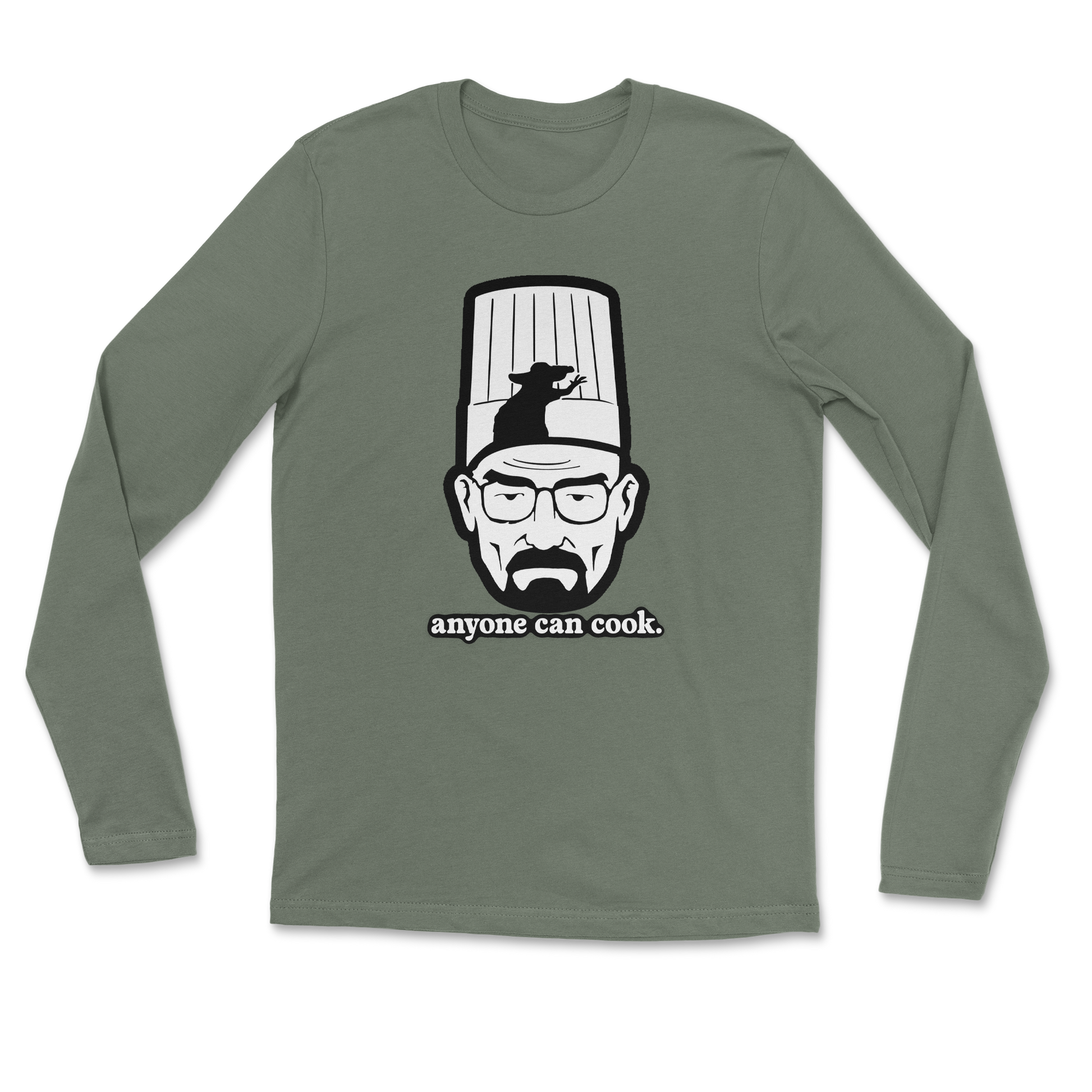 Heavy Blend Long Sleeve Everyone Can Cook in Military Green