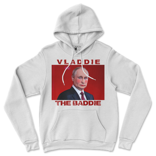 Gildan SoftStyle Hoodie Vladdie The Baddie in White