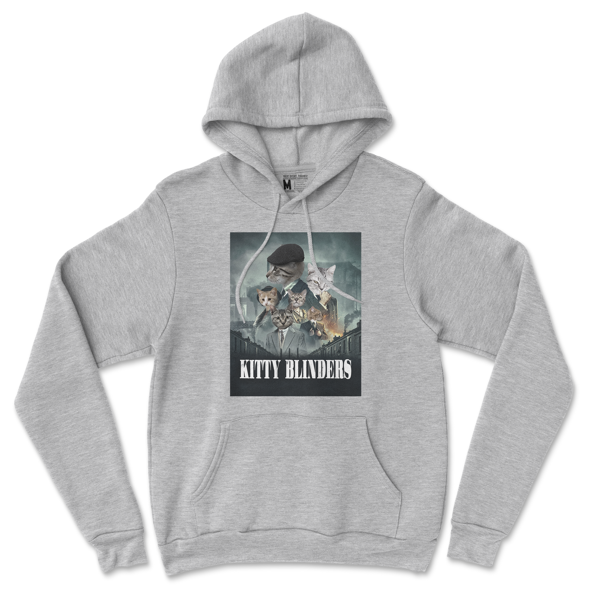 Gildan SoftStyle Hoodie Kitty Blinders in Sports Grey