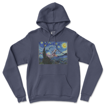 Gildan SoftStyle Hoodie Van Gogh but Cooler in Navy