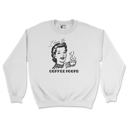 Gildan SoftStyle Crew Neck Coffee Poops  in White