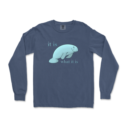 Comfort Colors Long Sleeve Manatee in Midnight