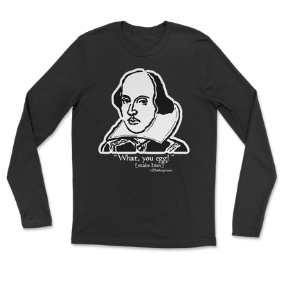 The Nice Shirt Long Sleeve Shakespeare Quote  in Black