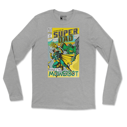 Gildan SoftStyle Long Sleeve Super Dad in Heather-Gray