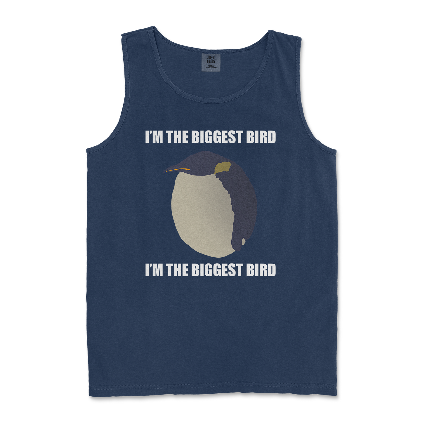 Comfort Colors Tank Top I Am The Biggets Bird in TrueNavy