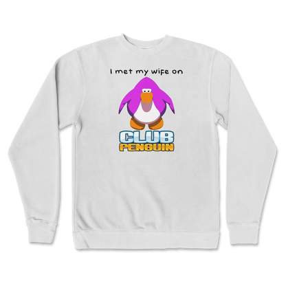 Independent Clothing Co. Crew Neck Club Penguin Wife  in white