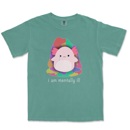 Comfort Colors T-Shirt Mentally Ill and Squishy in LightGreen