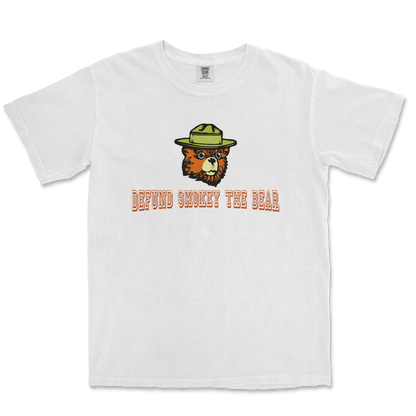Comfort Colors T-Shirt Defund Smokey Bear in White