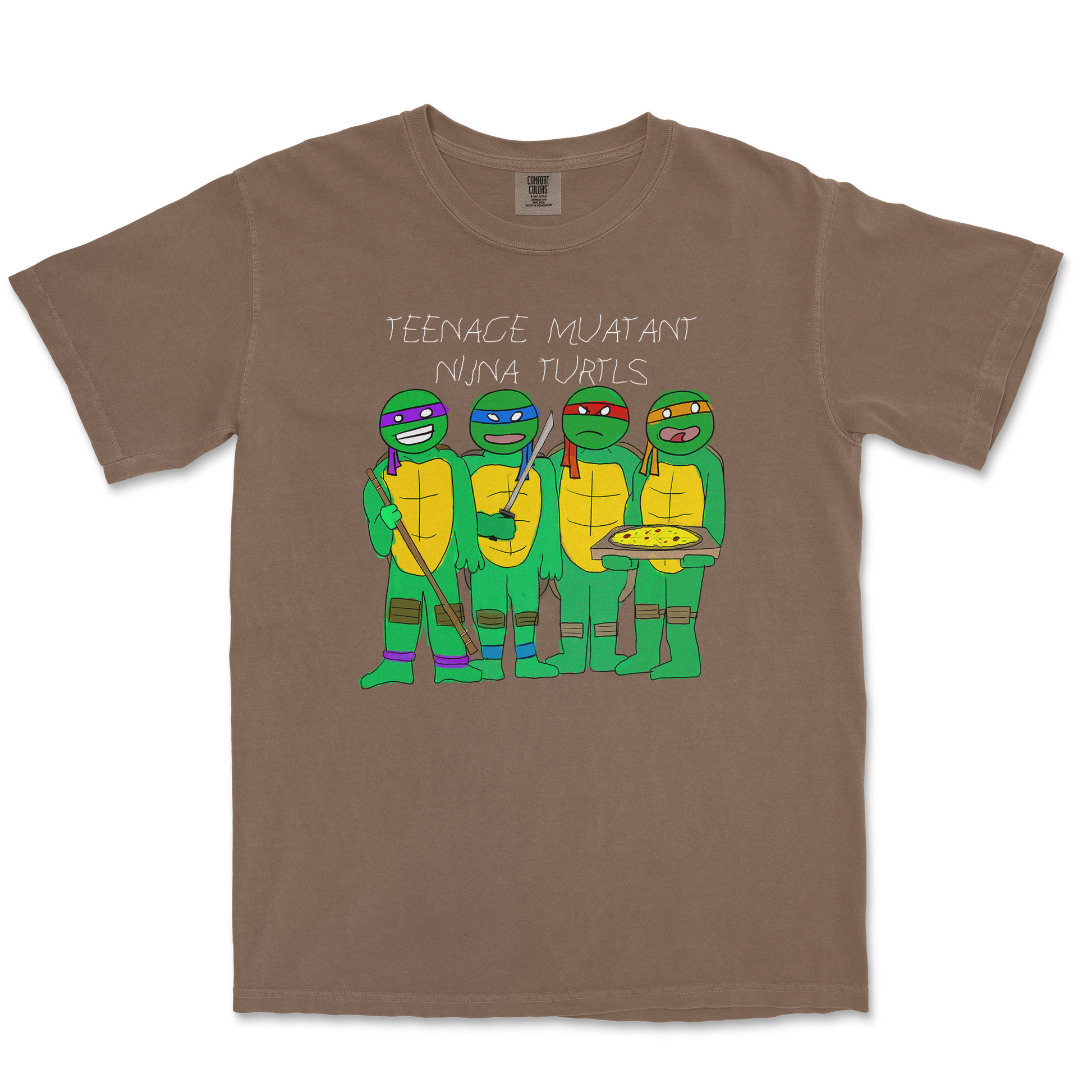 Comfort Colors T-Shirt Ninja Turtles in Espresso