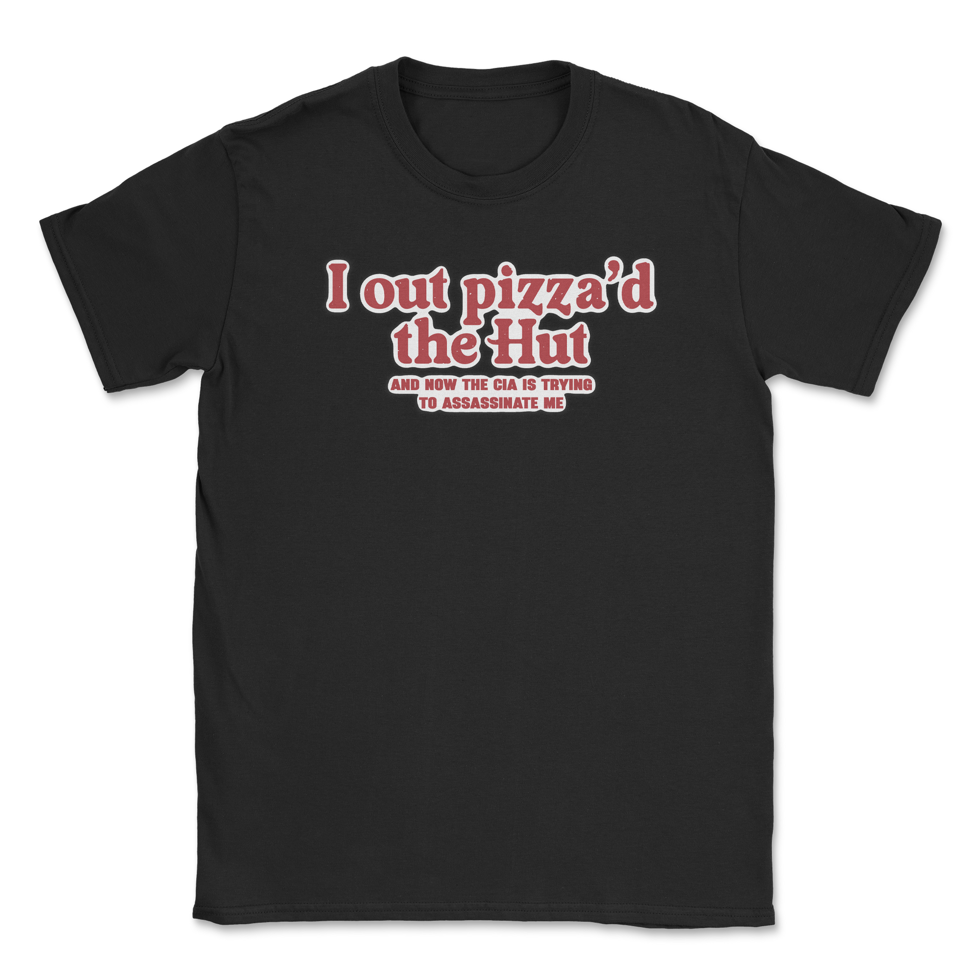 Heavy Blend T-Shirt Out Pizza'd the Hut in Black