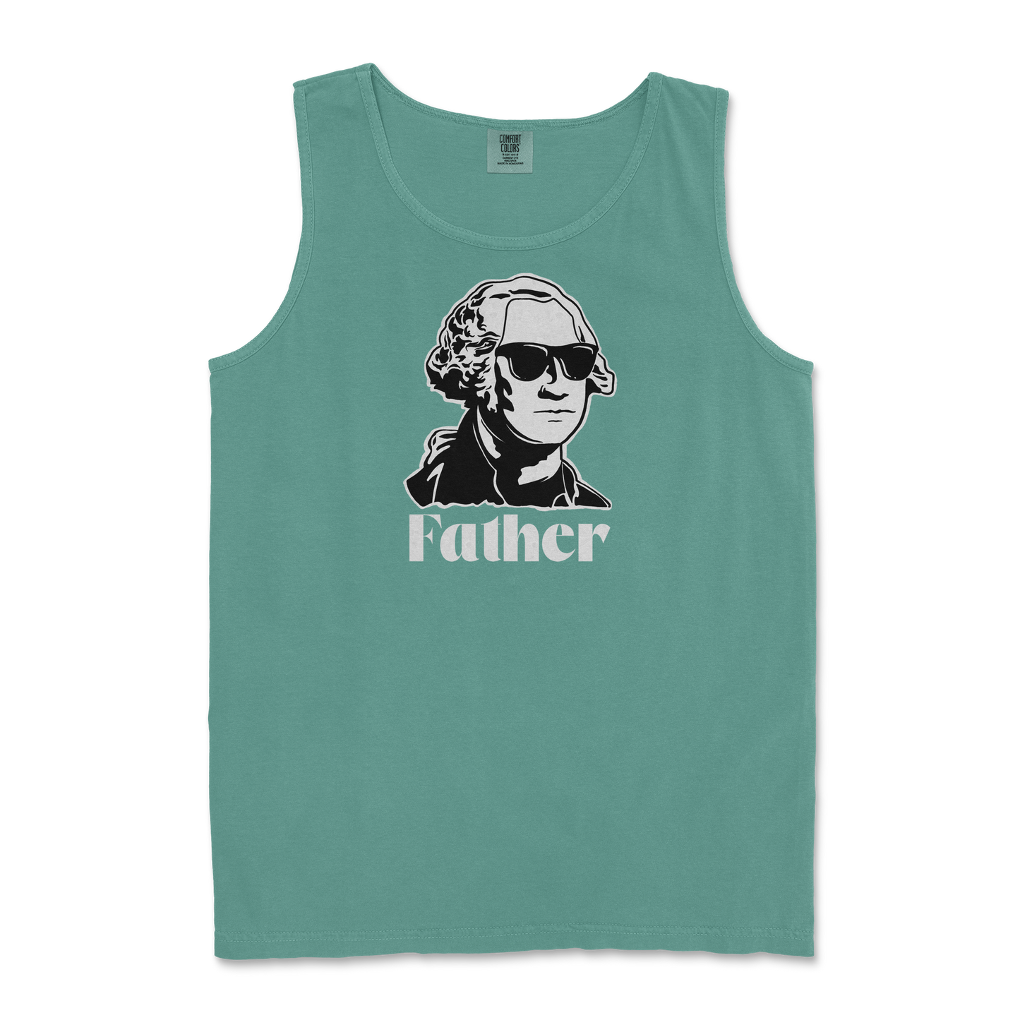 Comfort Colors Tank Top Father  in Light-Green