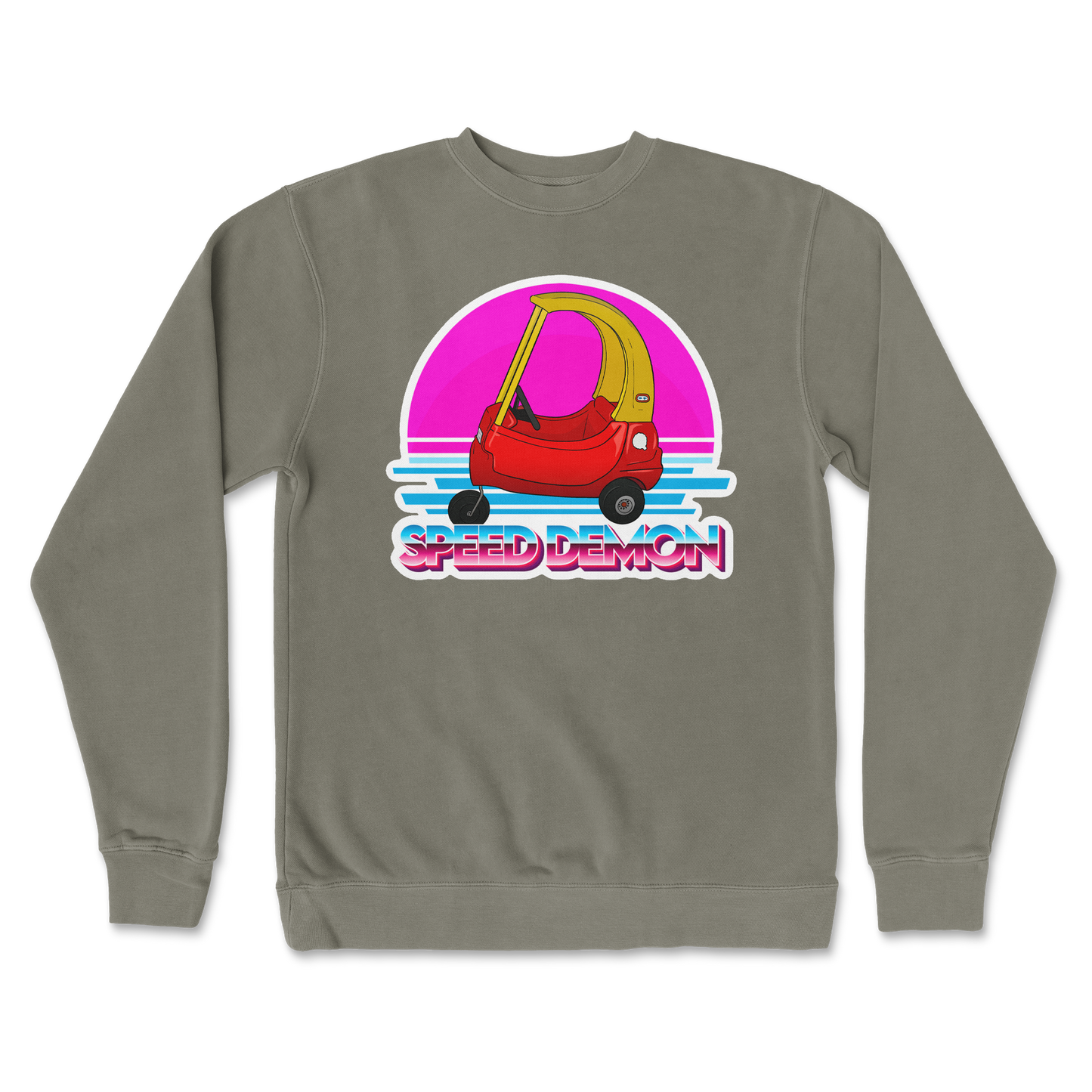 Independent Clothing Co. Crew Neck Speed Demon  in Army