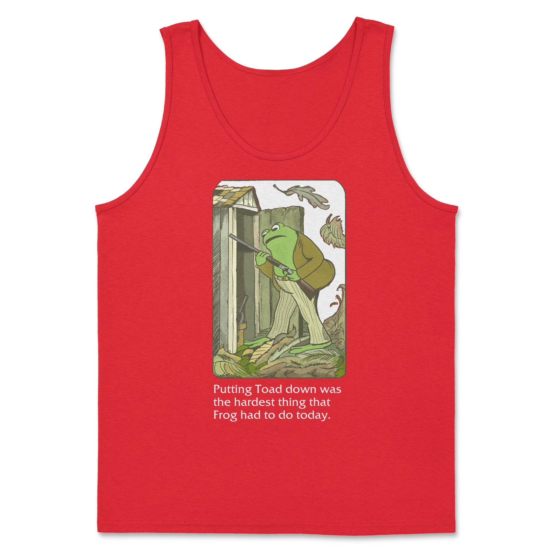 The Nice Shirt Tank Top Frog and Toad  in Red