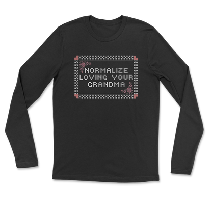 Heavy Blend Long Sleeve Cross Stitch in Black