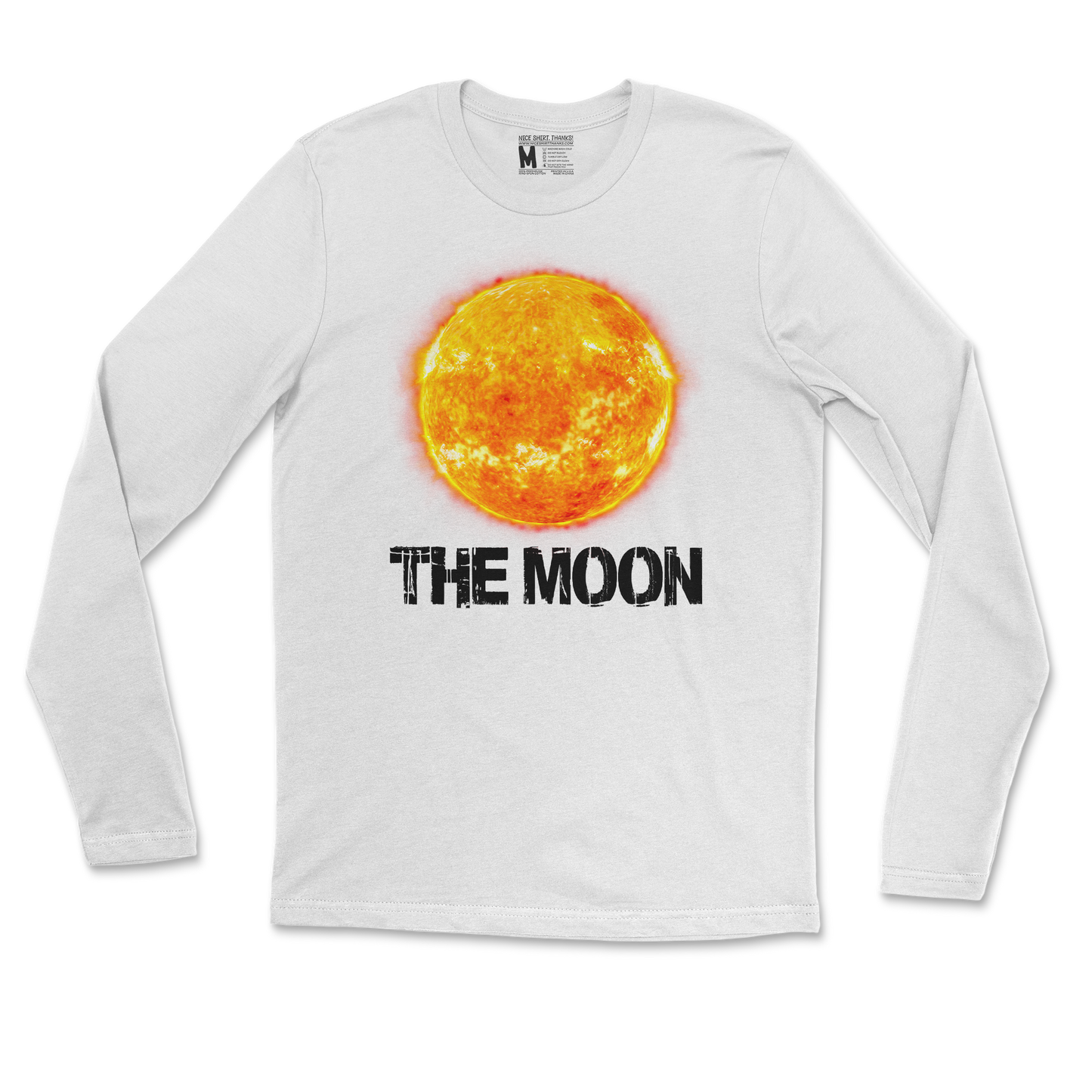 Heavy Blend Long Sleeve the moon in White