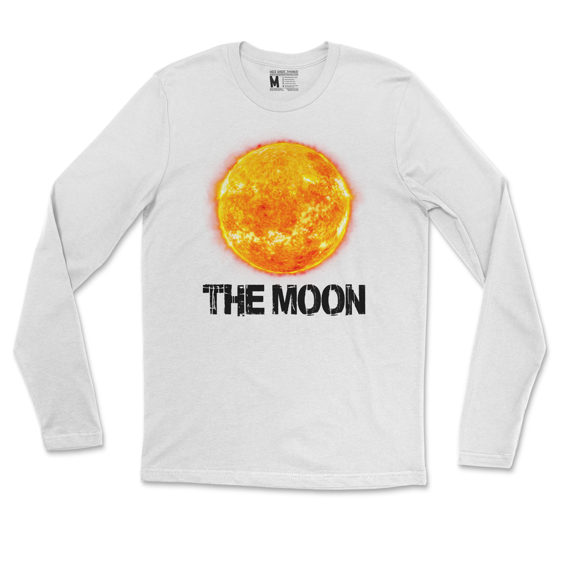 Heavy Blend Long Sleeve the moon in White