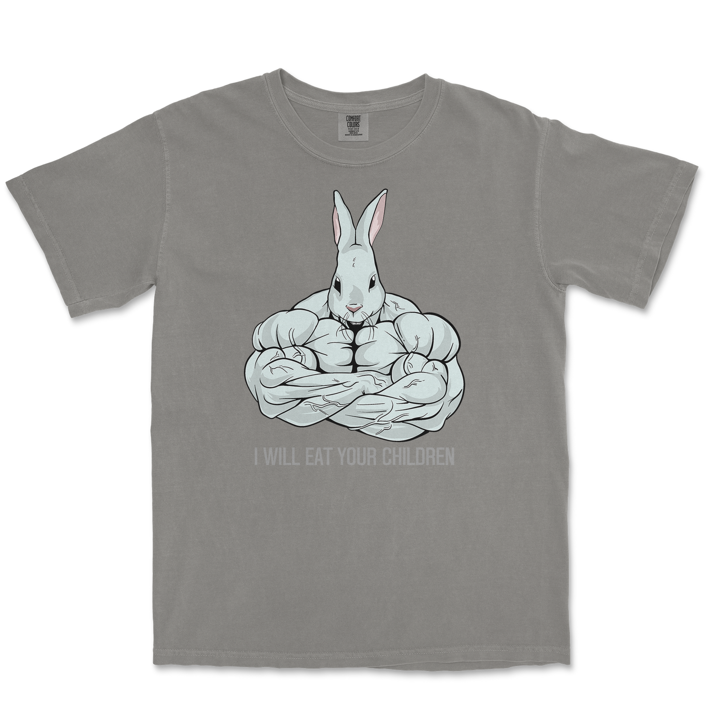 Comfort Colors T-Shirt Scary Rabbit in Grey