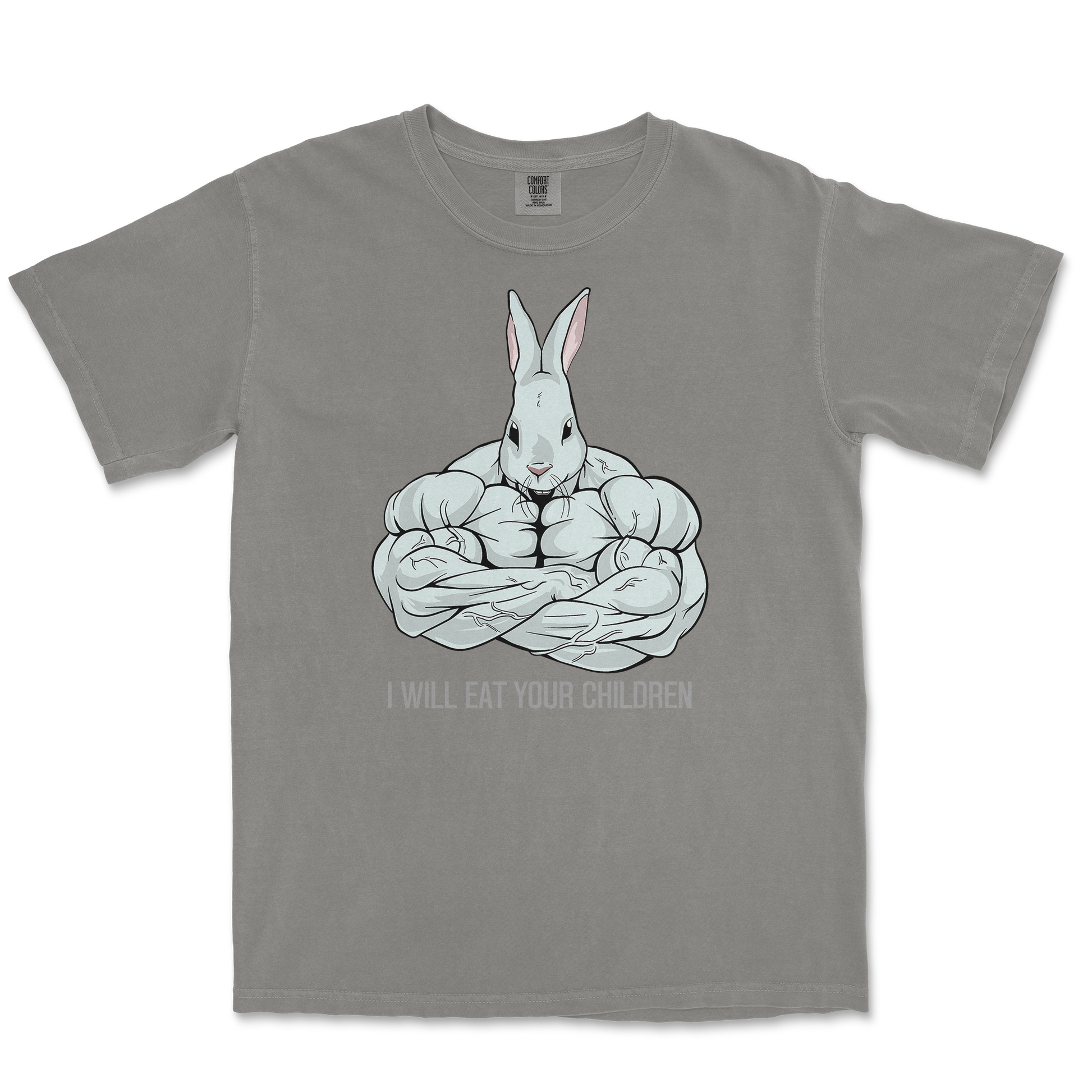 Comfort Colors T-Shirt Scary Rabbit in Grey