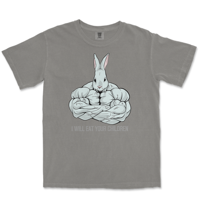 Comfort Colors T-Shirt Scary Rabbit in Grey