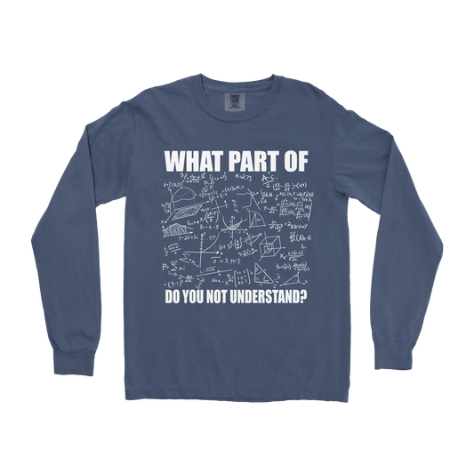 Comfort Colors Long Sleeve Math Problem  in Midnight
