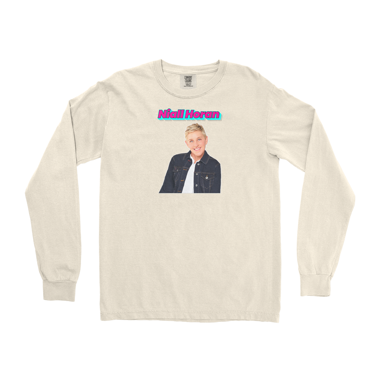 Comfort Colors Long Sleeve Niall Horan in Ivory