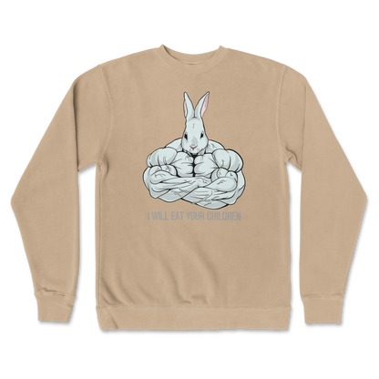 Independent Clothing Co. Crew Neck Scary Rabbit in Sandstone