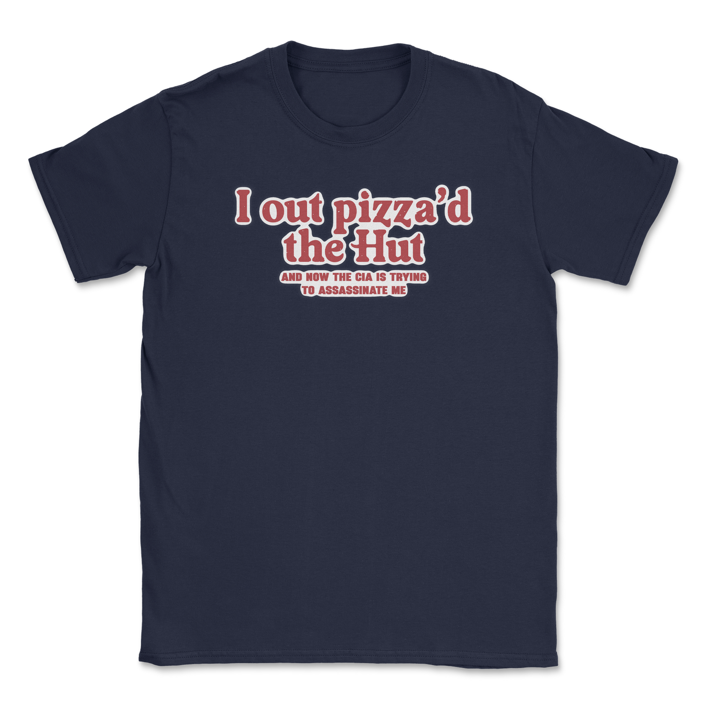 Heavy Blend T-Shirt Out Pizza'd the Hut in Navy