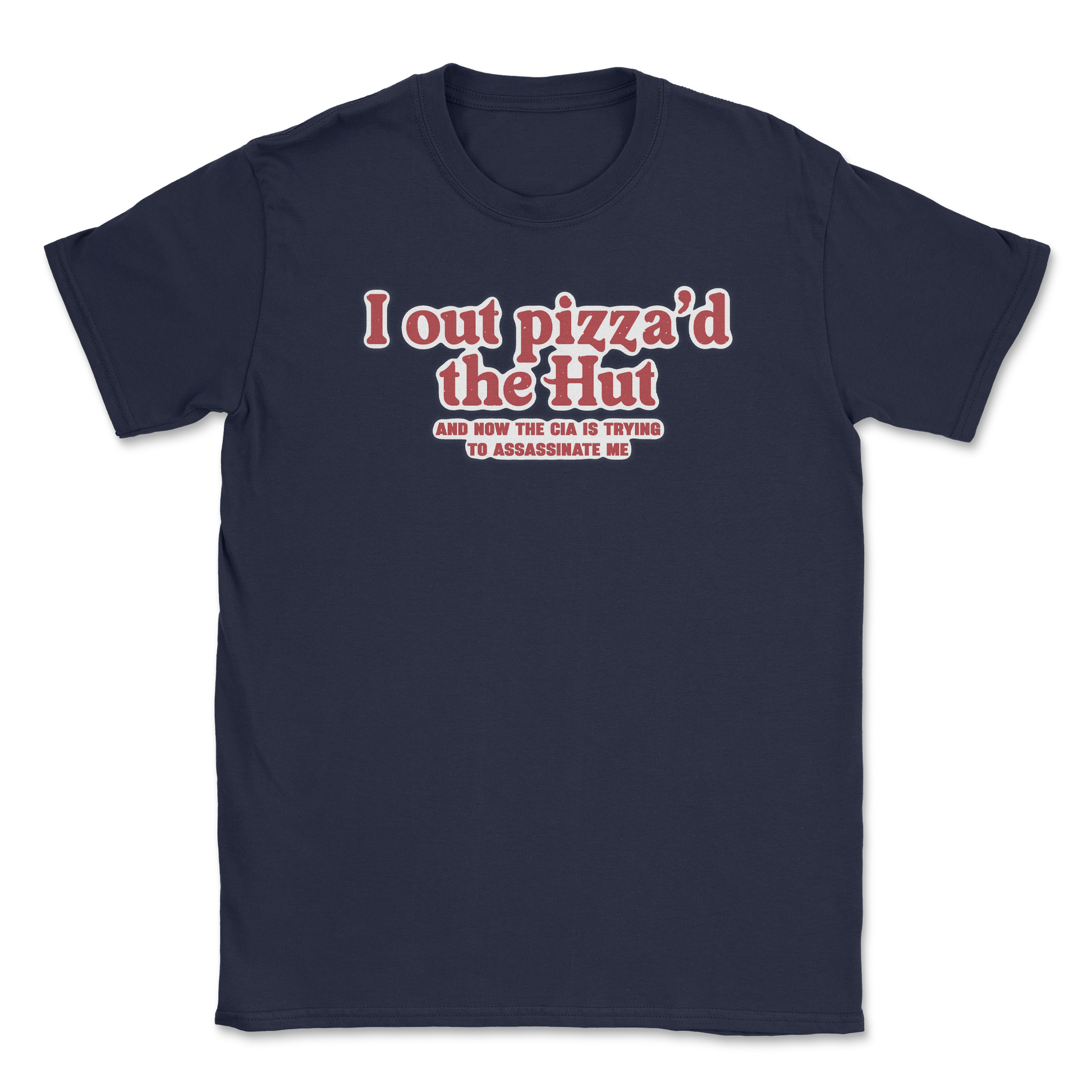 Heavy Blend T-Shirt Out Pizza'd the Hut in Navy