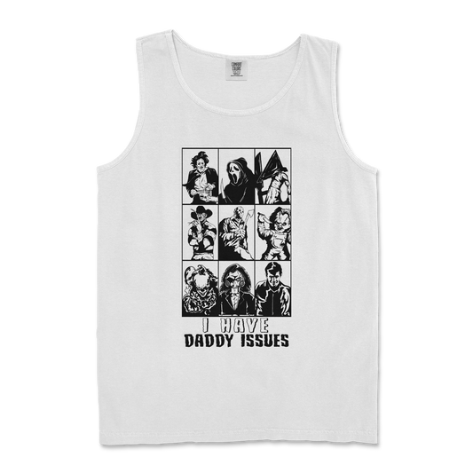 Comfort Colors Tank Top Daddy Issues  in White