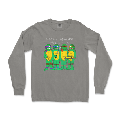 Comfort Colors Long Sleeve Ninja Turtles in Grey