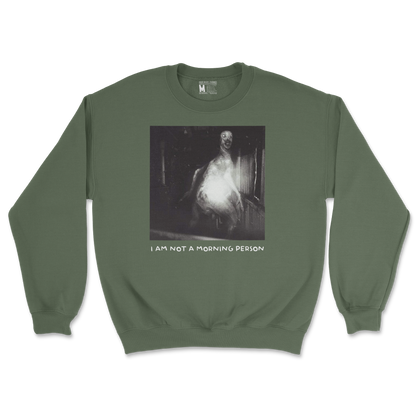 Gildan SoftStyle Crew Neck Not A Morning Person in Military Green